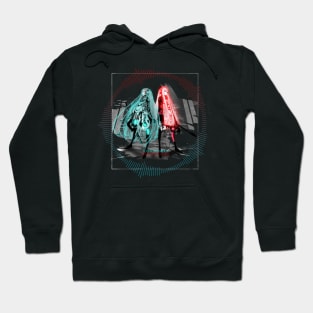 Monochrome Vocaloid Hatsune Miku Megurine Luka Hoodie